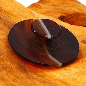 Vintage to Victorina Agate Shoe or Collar Button